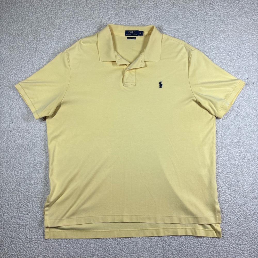 Polo Ralph Lauren Prima‎ Soft Touch Men’s Yellow Size XL Short Sleeve Polo